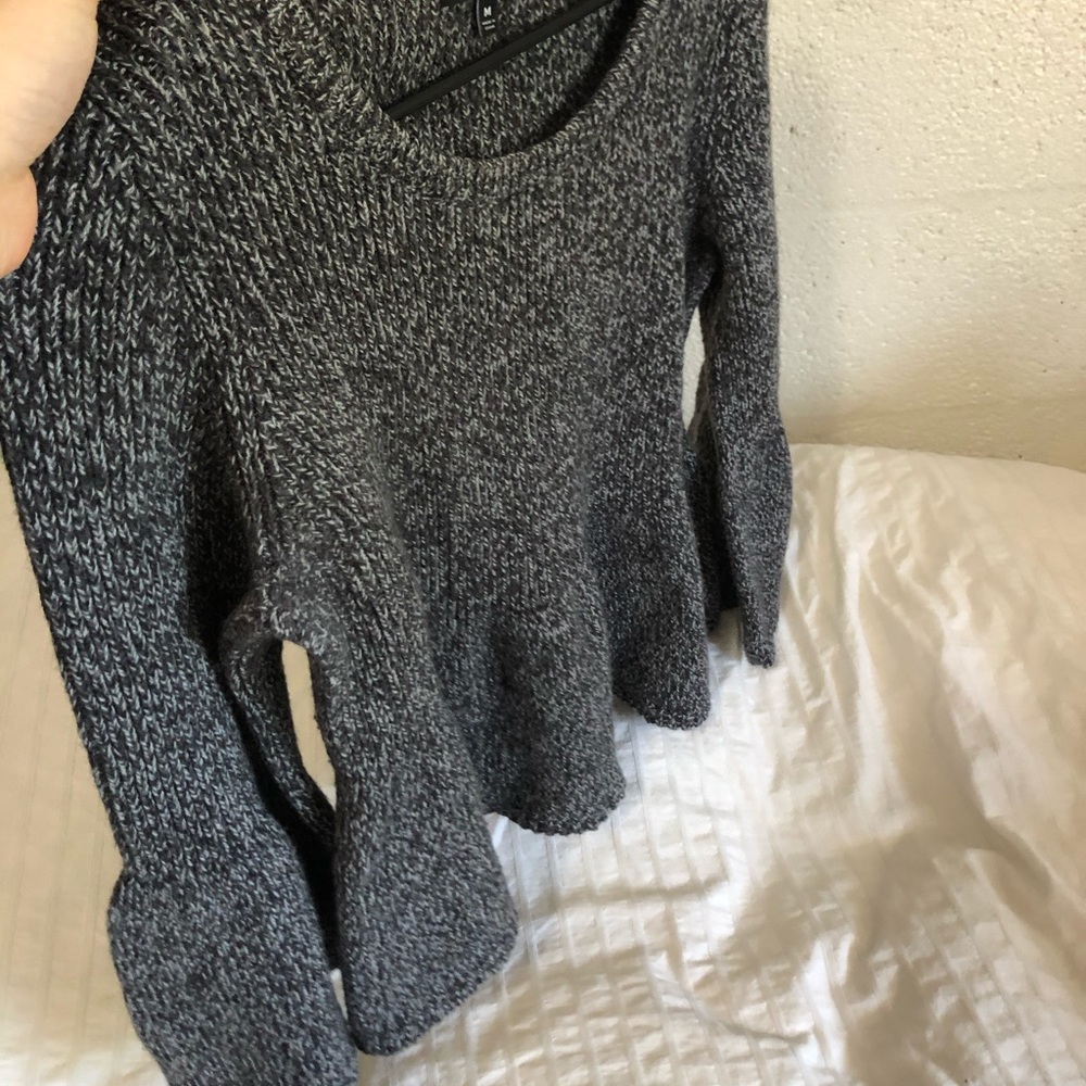 Cropped express peplum sweater